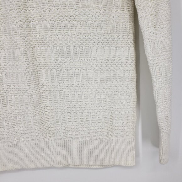 3/$25 LOFT Fringe Trim Pullover Sweater XS Womens Boho Cream - Picture 5 of 9